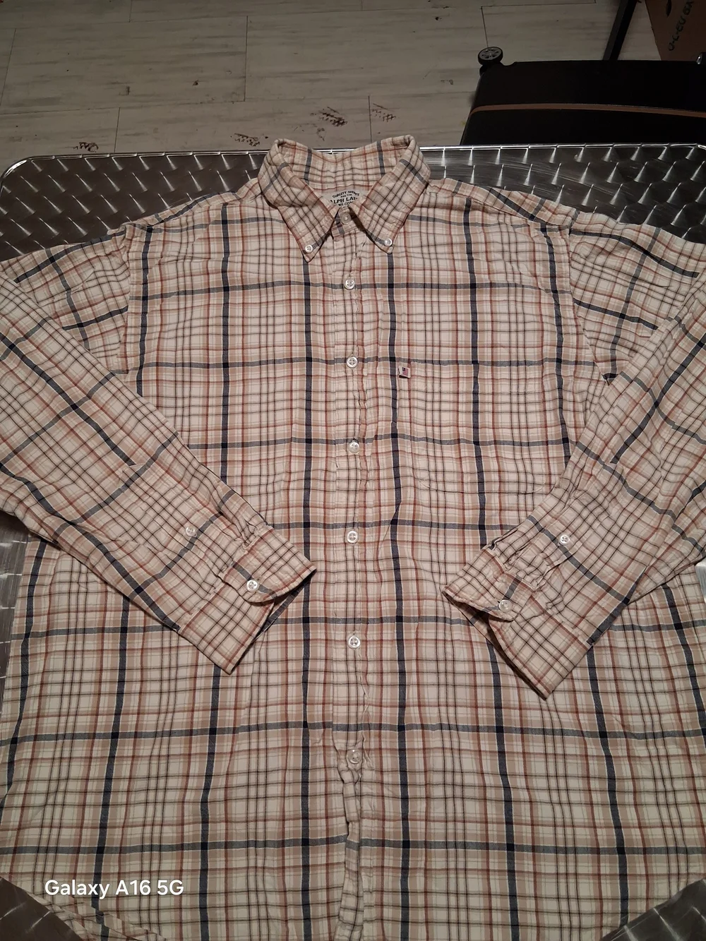 Polo by Ralph Lauren Beige Plaid Button-Down Shirt
